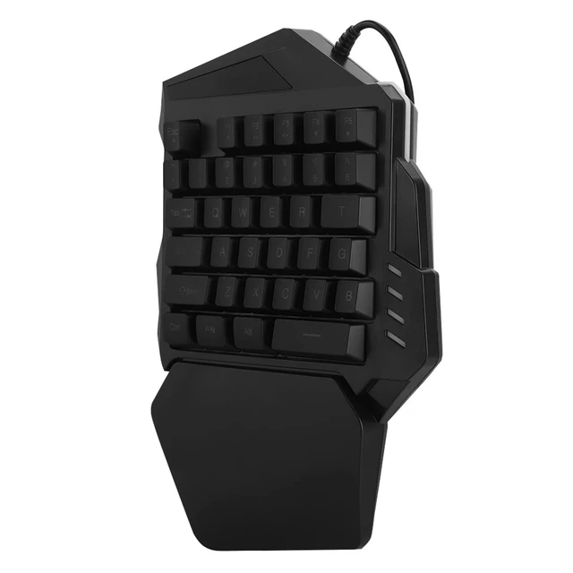 Alt view image 4 of 5 - Single Hand Gaming Keyboard, Compact 35-Key Shortcut Design with FN Function, Ergonomic Keypad for Gamers, Office Workers, Streamers, and Multitasking Professionals