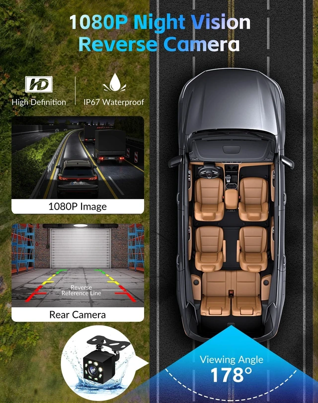 Alt view image 5 of 5 - 7" Carplay Screen for Car with Wireless Apple Carplay & Android Auto