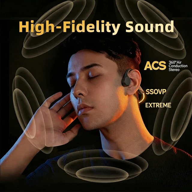Alt view image 3 of 5 - Night running bone conduction headphones, open-ear design, Bluetooth 6.0, IP54 water resistance, with glow-in-the-dark lights, 1012 hours of battery life, supports connection to two devices