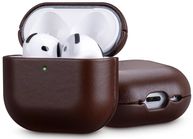 Main image of HanFab Envelop Series - Leather Case for AirPods 5 / AirPods 4 - Coffee