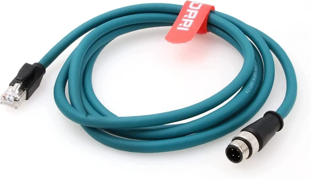 Alt view image 3 of 5 - DRRI M12 4pin D-Code Male to RJ45 Ethernet Connector CAT6 Shielded Cable (15M)