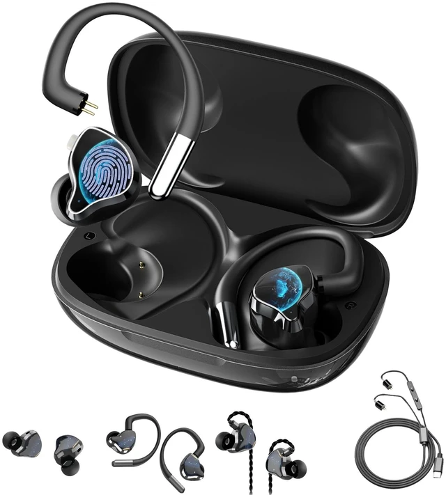 Main image of NE81 In-Ear Monitor Headphones, 3 in 1 Wired Gaming Earbuds with Detachable Cable, Switch to Wireless Bluetooth Earbuds in a Second, Hi-Fi In-Ear Headphones for Singers, Musicians, Drummers and