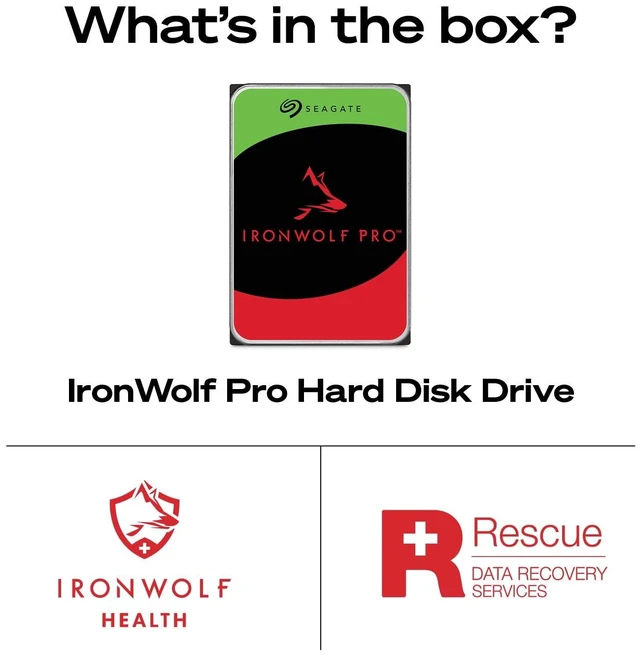 Alt view image 3 of 4 - Seagate IronWolf Pro, 4 TB, Enterprise NAS Internal HDD CMR 3.5 Inch, SATA 6 Gb/s, 7,200 RPM, 256 MB Cache for RAID Network Attached Storage (ST4000NT001)