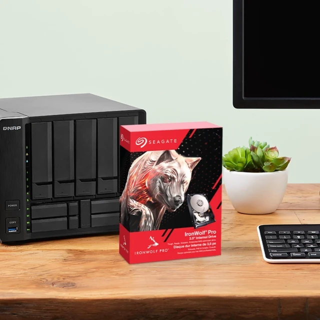 Alt view image 4 of 4 - Seagate IronWolf Pro, 4 TB, Enterprise NAS Internal HDD CMR 3.5 Inch, SATA 6 Gb/s, 7,200 RPM, 256 MB Cache for RAID Network Attached Storage (ST4000NT001)