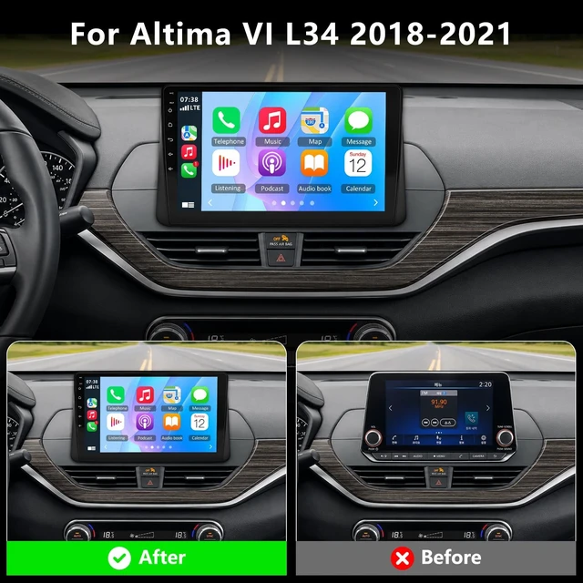 Alt view image 2 of 5 - Car Stereo Radio for Nissan Altima VI L34 2018-2021 w/Carplay Android Auto