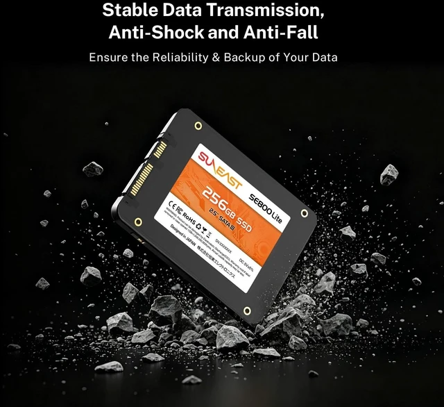 Alt view image 3 of 5 - SUNEAST 256GB 2.5 SSD SATA III Internal Solid State Drive