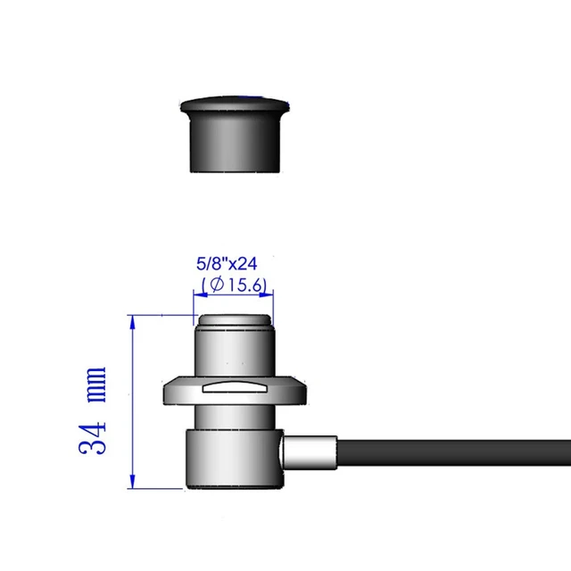 Alt view image 2 of 4 - UngSung Vehicle Antenna Mount SO-239 UHF Female Right Angle Bulkhead to PL-259 UHF Male Connector with 14FT RG58/U Coaxial Cable for Compatible Antennas
