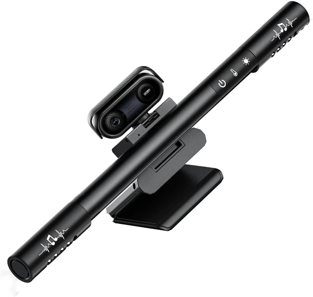 Main image of Raikon 4K Webcam with Ring Light & Microphone, 4K Ultra HD Streaming Camera, Built-in Dual Noise-Canceling Mics, Auto Light Correction, for Zoom/Skype/Teams/YouTube/Twitch, Plug & Play, for PC
