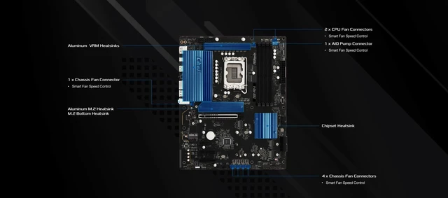 Alt view image 5 of 5 - ASRock Z890 Pro-A Motherboard Intel Core Ultra LGA1851 RL-ILM DDR5 8666 MHz 256 GB ATX Motherboard PCIe 5.0