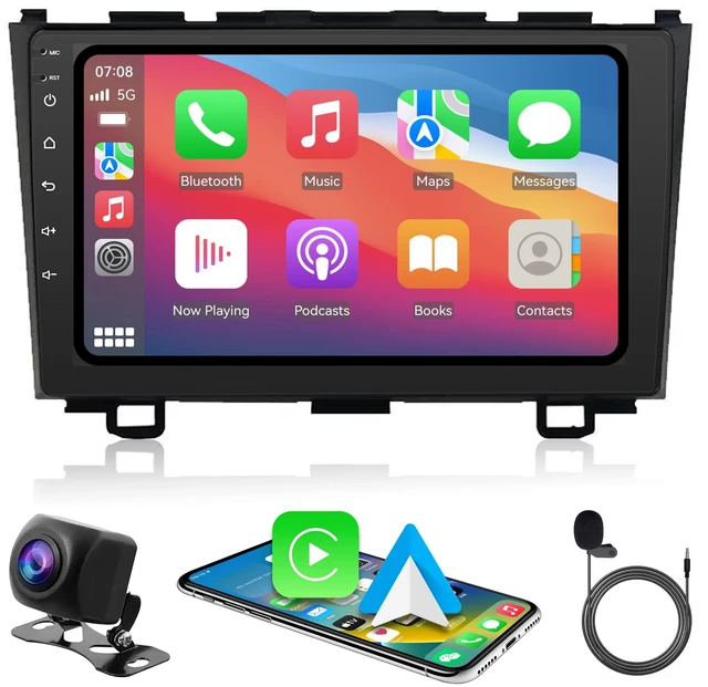 Main image of Car Stereo for Honda CRV 2007-2011, 9" Touch Screen MP5 Player with Apple CarPlay, Android Auto, Bluetooth, Backup Camera