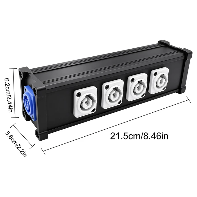 Alt view image 3 of 5 - MEIRIYFA 5 Channel PowerCon 1 Input to PowerCon 5 Output Multi Splitter Power Distribution Box Adapter 1 in 5 Way Power Center for LED Screen Audio Stage Light Power Video Equipment