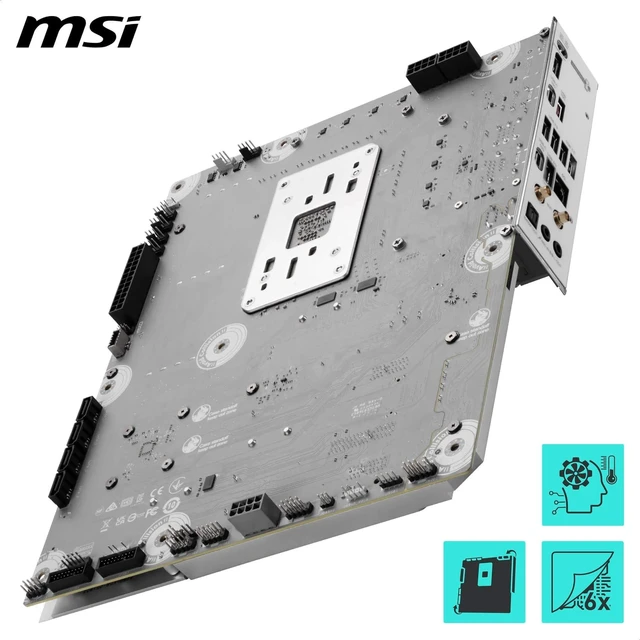 Alt view image 4 of 5 - MSI B850 Gaming Plus WiFi PZ Motherboard, ATX - Supports AMD Ryzen 9000/8000 / 7000 Processors, AM5 - DDR5 Memory Boost 8200+ MT/s (OC), PCIe 5.0 x16, M.2 Gen5, Wi-Fi 7, 5G LAN