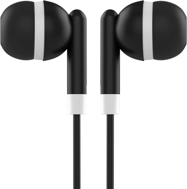 Alt view image 4 of 5 - Maeline Bulk Earbuds 40 Pack Stereo Headphones Ideal for K-12-College Classrooms, Library, Travel, Gym, Museum, 3.5mm Plug, Tangle-Free Wired Earbuds for Phone, Tablet, Computer, Laptop