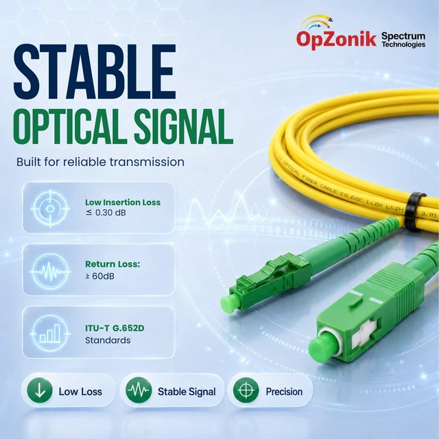 Alt view image 4 of 5 - OpZonik 3M - 4Pack LC/APC to SC/APC Fiber Optic Patch Cable Single Mode Simplex Optical Patch Cord 9/125m Fiber Optic Cable LC APC-SC APC 3 Meter (9.8ft) Pack of 4