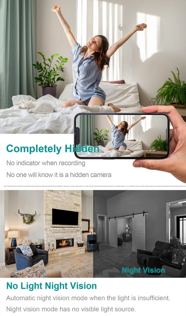 Alt view image 2 of 5 - AX NANNY CAM 2026 Upgraded 4K Hidden Camera,Wireless Wall Outlet Camera