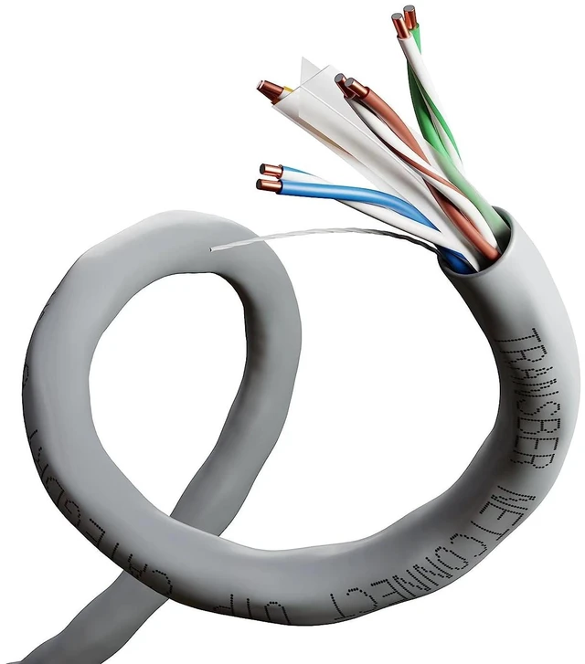 Alt view image 3 of 4 - Transber, CAT6 250ft Ethernet Cable Solid UTP Up to 10Gbps 550Mhz 23AWG 4x2 Pair Bulk Cable Network PoE++/4PPoE LAN Wire 500-feet Easy Pull Box (Gray)