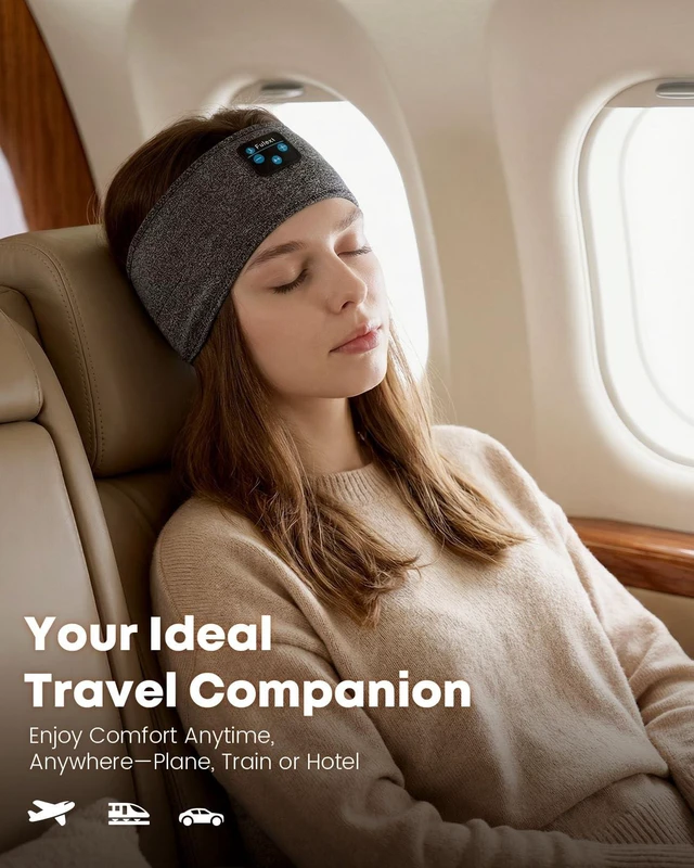 Alt view image 3 of 5 - Fulext Sleep Headphones Bluetooth 5.4 Headband, Sleeping Headphones with Built-in HD Stereo Speaker for Side Sleepers, Wireless Sports Headband Earphones for Running, Yoga, Meditation