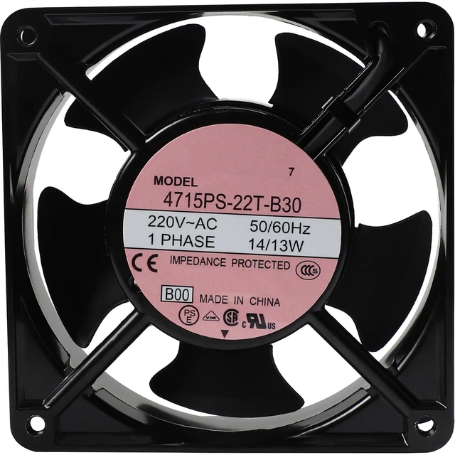 Main image of 4715PS-22T-B30 Cooling Fan 12012038mm AC 220V 14/13W 50/60Hz 12038