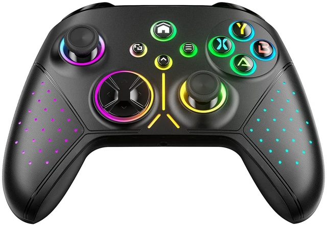 Main image of Nonbliep LED Wireless for Xbox Controller, Compatible with Xbox Series X^^S, Xbox One, Windows 10/11, Gaming Controller with Turbo, Macro, 3.5mm Audio Jack, Dual Vibration White