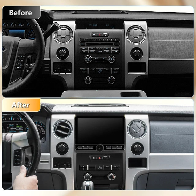 Alt view image 2 of 5 - Android 13 Car Radio Stereo for Ford F150 F-150 2009 2010 2011 2012 with Wireless Carplay & Android Auto, 10inch QLED Touch Screen Head Unit, GPS, Bluetooth, 5G WiFi, SWC, AM, FM, HD Back-up Ca