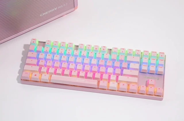 Alt view image 2 of 5 - Cherry MX 8.2 TKL Wireless XAGA, Tenkeyless Mechanical Gaming Keyboard, Bluetooth, 2.4 GHz & Wired Mode, Double-Shot PBT Keycaps, MX2A Brown Switches, Pink