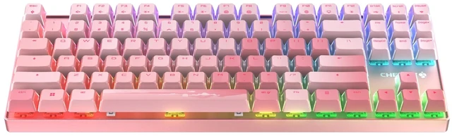 Main image of Cherry MX 8.2 TKL Wireless XAGA, Tenkeyless Mechanical Gaming Keyboard, Bluetooth, 2.4 GHz & Wired Mode, Double-Shot PBT Keycaps, MX2A Brown Switches, Pink