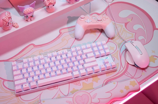 Alt view image 5 of 5 - Cherry MX 8.2 TKL Wireless XAGA, Tenkeyless Mechanical Gaming Keyboard, Bluetooth, 2.4 GHz & Wired Mode, Double-Shot PBT Keycaps, MX2A Brown Switches, Pink