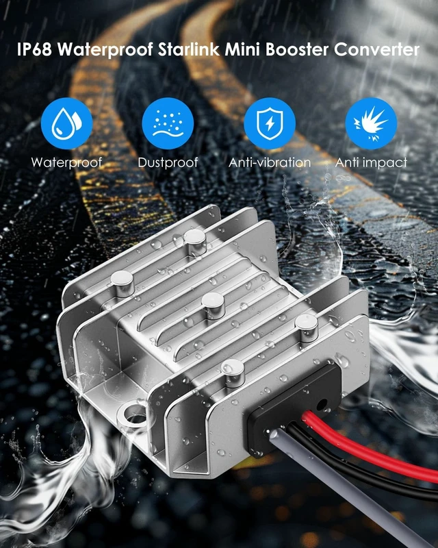 Alt view image 3 of 5 - Starlink Mini 12V/24V to 30V Step Up Converter with DC Female Plug Silvery