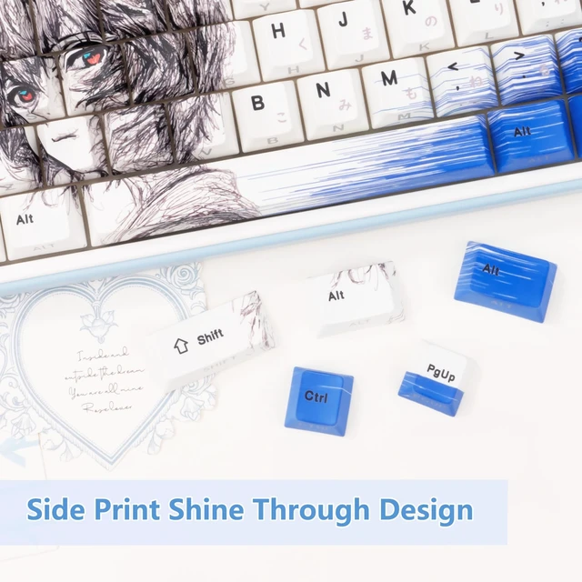 Alt view image 5 of 5 - JOLINTAL Cherry Profile Side Print Shine Through Keycap for Gaming Keyboard