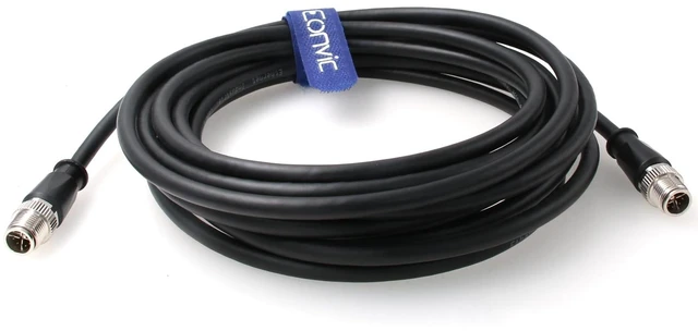 Main image of Eonvic M12 Ethernet Cable X-Code 8 Pin Male to 8 Pin Male Cat6A High Flex Shielded Industrial Gigabit for Cognex in-Sight 8000 DataMan 260/360 (8M)