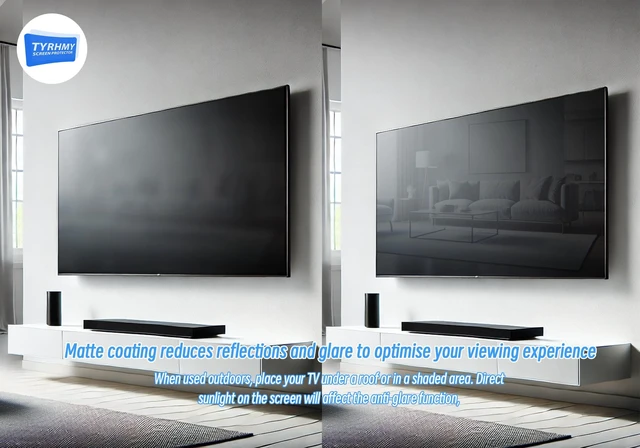 Alt view image 2 of 5 - TYRHMY Anti-Blue Light TV Film, 55 inch Anti-Glare Screen Protector, Filter Blocking Blue Light from 400 to 450Nm,Anti Glare TV Film