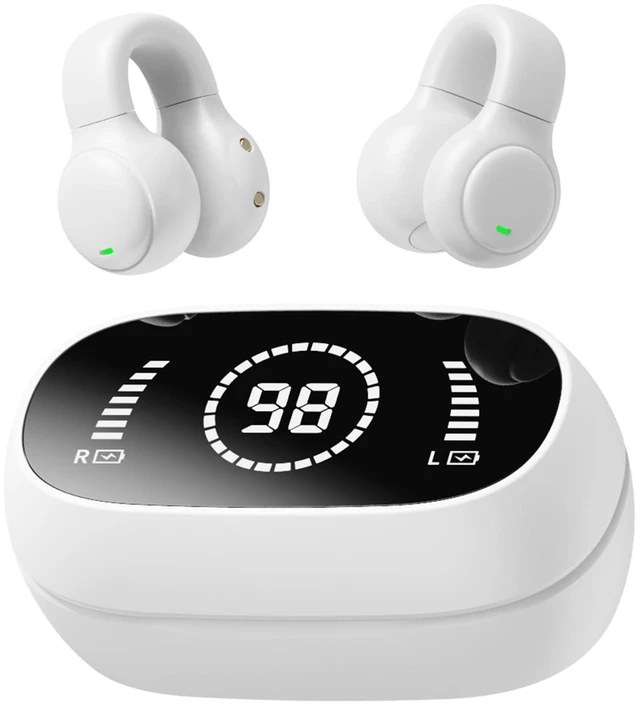 Main image of ROEL-PLAY Open Ear Earbuds Only 6g per Ear Earhook Headphones, White