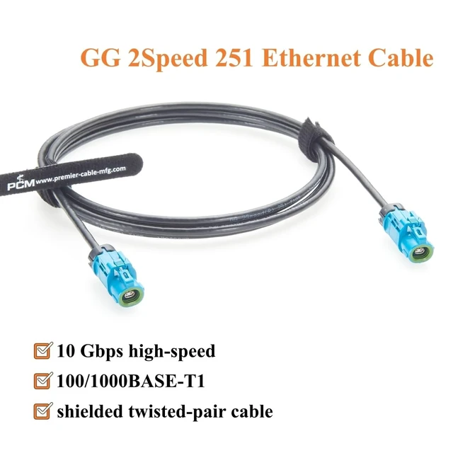 Alt view image 5 of 5 - IP67 Waterproof H-MTD Female to Female Automotive Ethernet Cable Rosenberger E6K14A-1CAZ5-Z 10Gbps 100/1000BASE-T1 Vehicle Network Cable for ADAS Camera, Robotaxi, ECU, Radar, Telematics (2M/6.6FT)