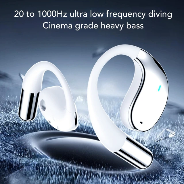 Alt view image 2 of 5 - Vvikizy Cordless Earpieces Earphones V5.4 BT Earphone Noise Cancelling Long Battery Life Comfortable Fit 8h Music Playback for Sport Running Driving Business 40mAh per Earphone (White