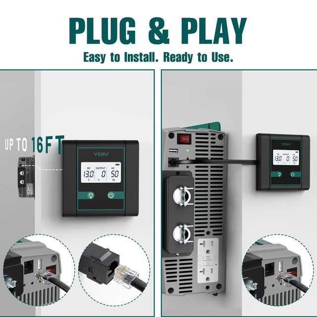 Alt view image 3 of 5 - Remote Control LCD Panel for VEBU Pure Sine Wave Inverters Only