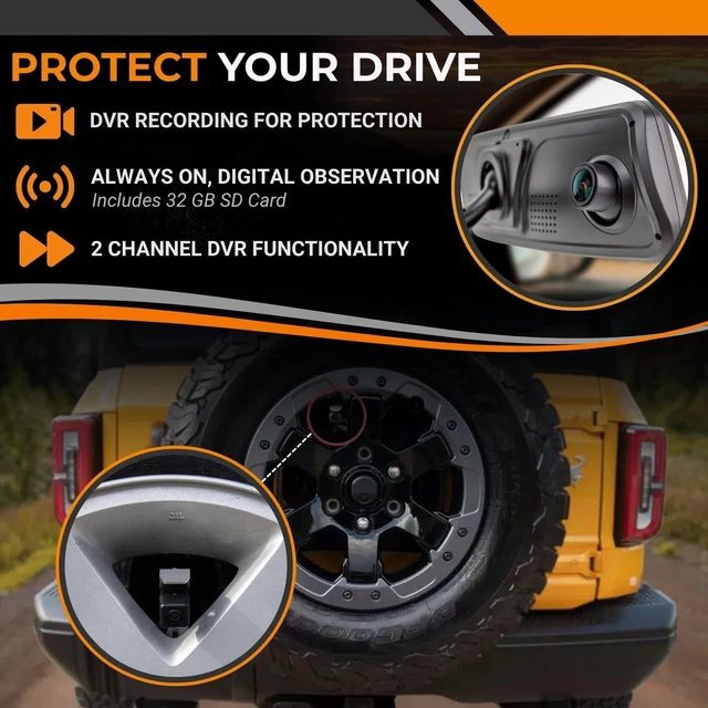 Alt view image 5 of 5 - Brandmotion FVMR-1100 FullVUE Universal Rear Camera Mirror System