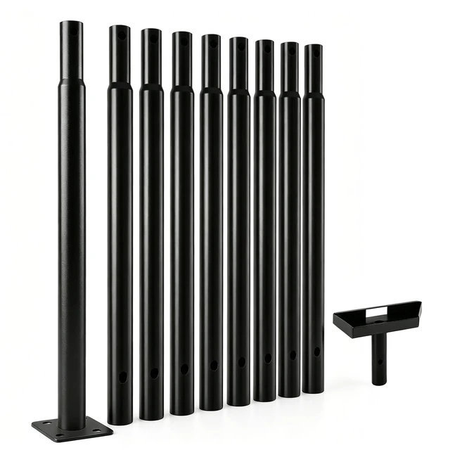 Alt view image 2 of 5 - LAJIAOZ 10FT Starlink Pole Mount with Pipe Adapter, Ground Mount Kit