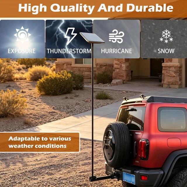 Alt view image 4 of 5 - LAJIAOZ 10FT Starlink Pole Mount with Pipe Adapter, Ground Mount Kit