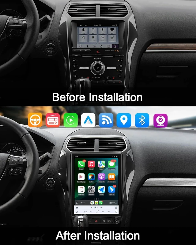 Alt view image 4 of 5 - 12.1" Qualcomm Car Radio for Ford Explorer 2011-2019 Upgrade