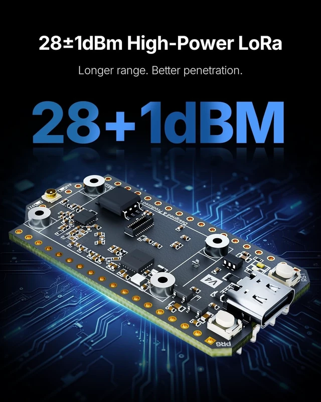 Alt view image 3 of 5 - MESHYEAOFAH Meshtastic LoRa V4 No Screen - ESP32S3 SX1262 WiFi Bluetooth