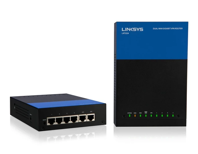 Alt view image 5 of 5 - Linksys Business LRT224 Dual WAN Gigabit VPN Router