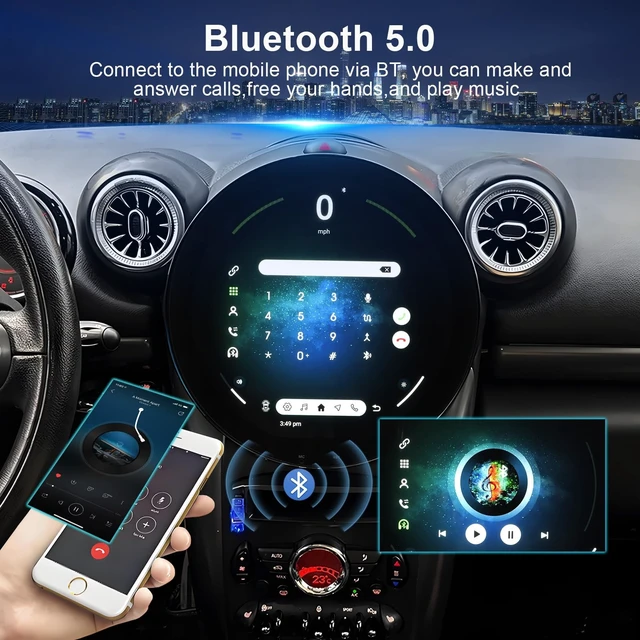 Alt view image 4 of 5 - 11.8" Car Stereo Radio for MINI Cooper Countryman Paceman R60 R61 2011-2016