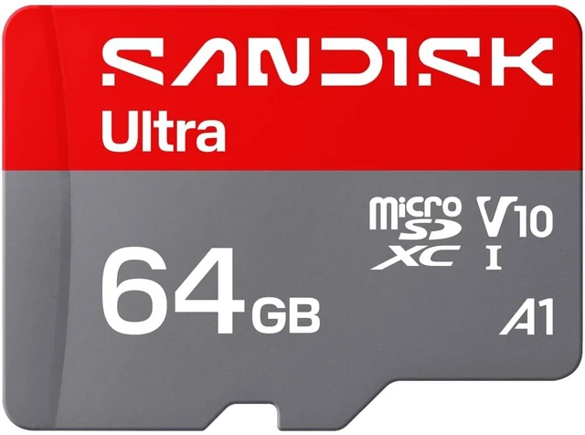 Main image of SANDISK 64GB Ultra microSD UHS-I Card - Up to 145MB/s Read Speed, Full HD Video, V10, U1, C10, A6 - SDSQUJQ-064G-GZ6MA