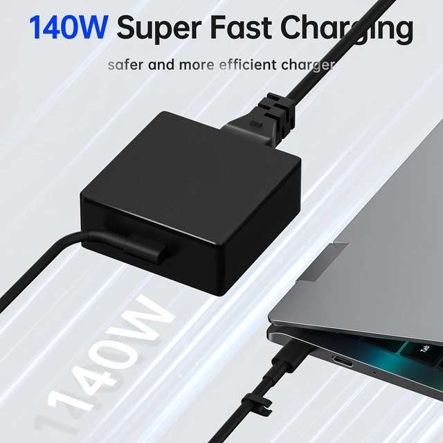 Alt view image 4 of 5 - Yuncaiiz 140W Laptop Charger, Fast Charging Adapter Compatible with Asus A20-100p1a for Rog Flow X13 Z13, Rog Flow X13 Gv301 Gv301q, Rog Flow Z13 & More ASUS Laptops,Safe and Reliable for Daily