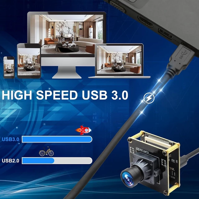 Alt view image 3 of 5 - ALPCAM 12MP USB Camera Module, USB 3.0 230FPS High Speed Camera