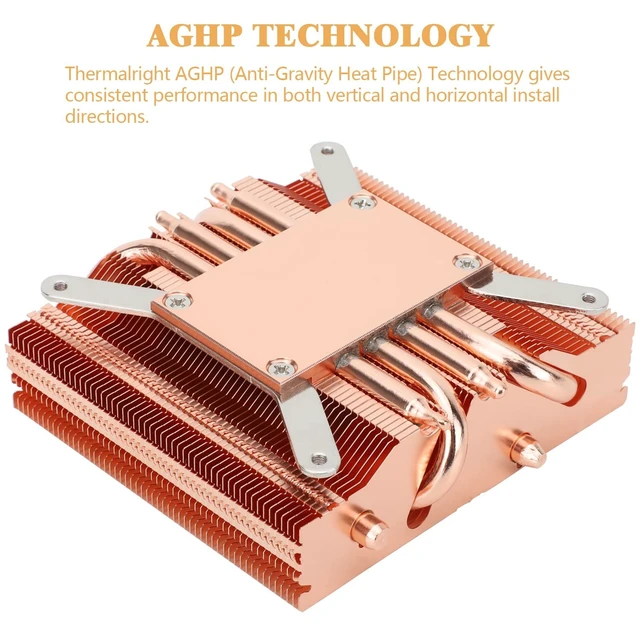 Alt view image 4 of 5 - Thermalright-TR AXP90-X47 Full Low Profile CPU Cooler, with 92mm TL-9015R Slim PWM Fan ITX CPU Cooler, AGHP Technology, 47mm Height,for AMD AM4 AM5/Intel 1700/1150/1151/1200(AXP90 X47