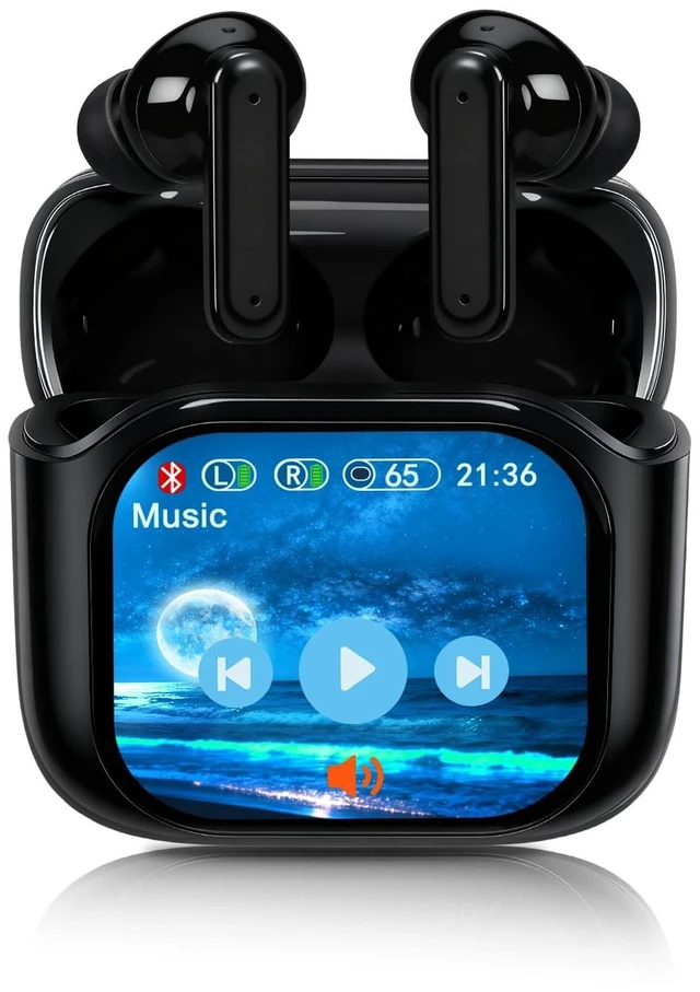 Main image of Handzee Wireless Earbuds, Bluetooth Earphones with Touchscreen, Black