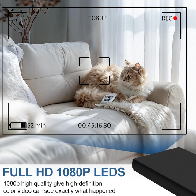 Alt view image 2 of 5 - JLRKENG 1080P HD Hidden Spy Camera with Motion Detection Small Nanny Cam