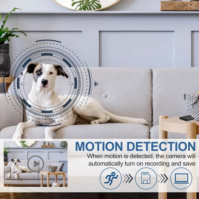 Alt view image 3 of 5 - JLRKENG 1080P HD Hidden Spy Camera with Motion Detection Small Nanny Cam