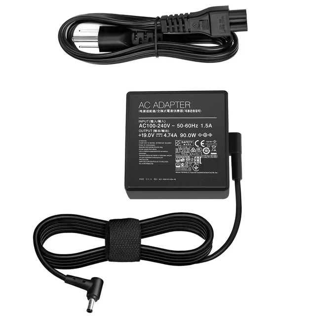 Alt view image 2 of 5 - 90W Charger Compatible with Asus Monitor Power Cord Rog Strix PG279Q PG279 PG279QZ XG27UQ PG259QN TUF Gaming VG27AQ VG32VQR VG35VQ Vivo AiO V230I V230IC AC Adapter ADP-90LE B